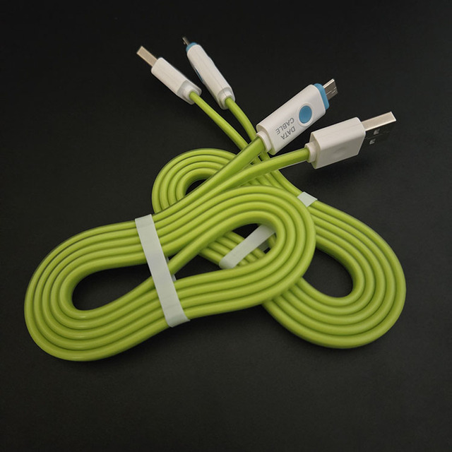 Good Quality High Speed Multiple Colored LED Flat Ties V8 Android Wire Micro USB Charge Cables