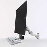 PC industriel tout-en-un Meisonic T8-GA01KB-SPA, double moniteur, support mural VESA avec capacité de charge de 20 kg en alliage d'aluminium