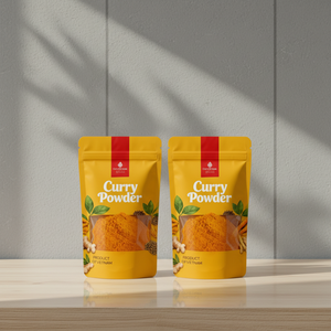 Bolsa <span class=keywords><strong>de</strong></span> pie <span class=keywords><strong>de</strong></span> aluminio impresa a medida con cierre resellable y ventana transparente para especias - Product Image 1