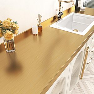 <span class=keywords><strong>Papel</strong></span> <span class=keywords><strong>Tapiz</strong></span> Autoadhesivo de Vinilo CHUNLIN con Aspecto Metálico Dorado Brillante, Resistente al Agua, <span class=keywords><strong>para</strong></span> Uso Doméstico en Encimeras - Product Image 4