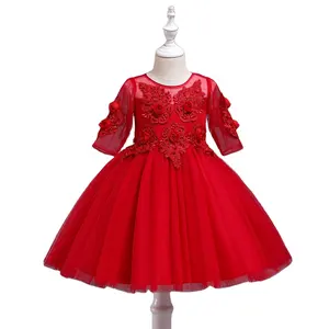 Moda çocuk çocuk kız parti elbiseler tatil parti güzel bonny kız prenses elbise çocuk için 6 yıl eski toptan