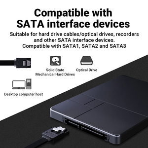 JEYI 공장의 SATA 3.0 6Gbps 데이터 케이블 이중 직선 헤드 벤드 및 HDD SSD 공장 재고를위한 직선 커넥터 - Product Image 4