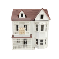 Maison de poupée en bois 1:12 bricolage style inachevé kit Miniature