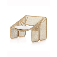 Nouveau extérieur moderne terrasse chaise ensemble de meubles balcon table à thé jardin étanche protection solaire rotin chaise