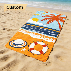 Toalla de Playa de Algodón Ecológico Turco de Diseño Personalizado, Toalla de Secado Rápido para Adultos, Antiarena, Impresión por Transferencia Premium - Product Image 1