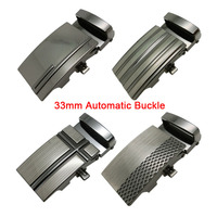 Boucle de ceinture automatique à cliquet de 33 mm en gros, verrouillage automatique, réglable, sans nickel, en métal, pour ceintures en cuir pour hommes, quincaillerie de qualité supérieure