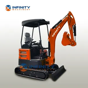 Factory New Chinese Mini Excavator Cab 1 Ton Hydraulic Crawler Excavator With Enclosed Cabin 0.8 Ton Mini Excavator