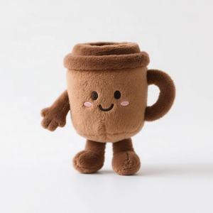 カスタム漫画コーヒーカップぬいぐるみキーチェーンかわいいバッグペンダントカワイイふわふわぬいぐるみ人形枕 - Product Image 4