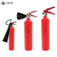 Extincteurs à Dioxyde de Carbone de Type Populaire Démontables en Alliage d'Aluminium Sans Soudure 6061 Cylindre Rouge Extincteurs