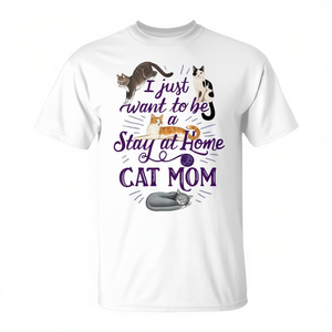 Je veux juste être une maman chat qui reste à la maison T-shirt - Product Image 2