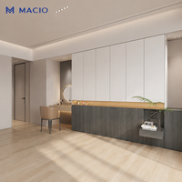 Armoire moderne en bois MACIO RTA avec coiffeuse, placard de rangement, organisation optimisée pour appartement, prête pour projets de vente en gros