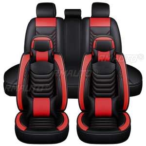 Funda Universal para Asientos de Coche, 5 Plazas, Funda de Asiento de Cuero PU, Antideslizante, Protectora, con Reposacabezas y Almohadas Lumbares 5D para Auto y SUV - Product Image 1