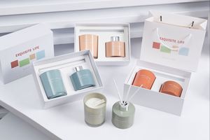 Customize Luxury Glass Scented Candle and Long Lasting Aroma Reed <b>Diffuser</b> with <b>Stick</b> - Product Image 6