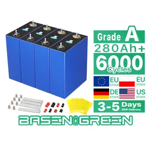 De estoque da UE baterias de bacia de lítio Lifepo4 200ah 320ah baterias solares Akku 280ah Lifepo4 prismático novas células de bateria de íon de lítio 3.2v