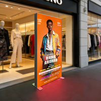 Affichage lumineux pour salon professionnel en intérieur, boîte à lumière publicitaire LED SEG éclairée, boîte à lumière en tissu LED, cadre en aluminium, toile de fond