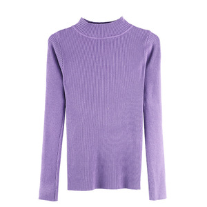 Maglione da Donna Autunno/Inverno a Maniche Lunghe con Collo Medio, Pullover Aderente a Mezzo Collo Alto - Product Image 6