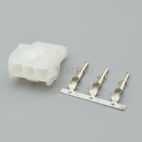 63080 Konektor Terminal Housing Jantan Betina Kuningan 6.35mm Pitch, Kit Papan Plug-in 3P 12V DC Power