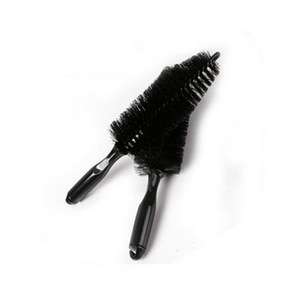 Brosse pour pneus de voiture, outil de nettoyage de roues à poils longs de 2.5 cm, matériau ABS noir - Product Image 3