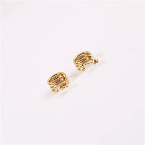 Boucles d'oreilles Huggie en acier inoxydable, larges <span class=keywords><strong>Huggies</strong></span> modernes <span class=keywords><strong>couches</strong></span> or, tendance - Product Image 6