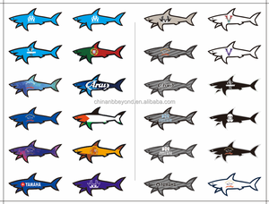 2026 3D Paul Shark PVC Rectangular Impermeable de Dibujos Animados Pegatina Promocional para Decoración de Fiestas Venta al por Mayor Inventario - Product Image 3