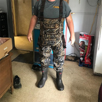Shero Vente Chaude Salopette Imperméable pour Hommes, Hauteur Poitrine, en PVC et Néoprène, Respirante, Séchage Rapide, Coupe-Vent, Isolée, Camouflage Canard, pour la Pêche aux Oiseaux Aquatiques