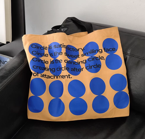 High Quality Recycled Canvas Tote <b>Bag</b> with Chains Portable Personalized Heavy Large Shopping & <b>Beach</b> <b>Bag</b> Full Printing - Product Image 3