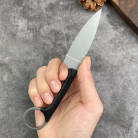 K-Steel Couteau à lame fixe Plastique Acier inoxydable haute dureté pour Steak Fruit Melon Coupe Polyvalent pour Ménage Extérieur