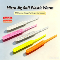 Umpan Pancing TPE Micro Root Soft Worm Mini Floating Straight-Tailed Maggot Ultra-Soft untuk Air Tawar dan Air Asin Pike 10 Buah