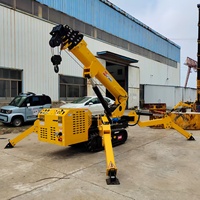 Mini-grue araignée modèle 3B de 3 tonnes, flèche télescopique de 9,3 m, grue araignée hydraulique à double alimentation