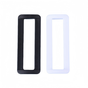 Pom Plastic <b>Square</b> Buckles Black White Bag Accessories Sliding Buckle Durable Expansion Webbing Two Position <b>Adjustable</b> - Product Image 2