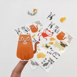 Наклейка на заказ с изображением животных из мультфильмов, наклейка для награждения учеников, Детская этикетка, лист с поцелуями