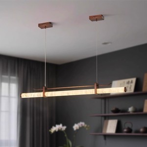 Thiết kế bàn ăn với đèn chùm bằng đá cẩm thạch tự nhiên đơn giản bằng Đồng đèn đá cẩm thạch dài cho phòng trà cho khu vực ăn uống - Product Image 3