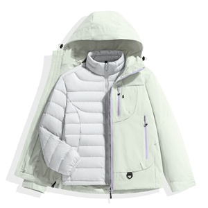 Chaqueta Cortavientos Kongshan para Mujer, Impermeable, Cálida, 3 en 1, Traje de Montañismo para <span class=keywords><strong>Hombre</strong></span> - Product Image 2