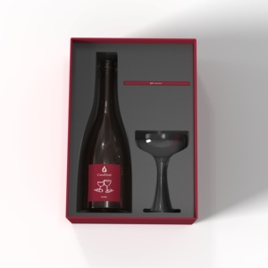 Ensemble de bougies CandHeal Art, forme conique, parfum vin rouge, cire de soja, boîte cadeau avec pot en verre, occasion mariage - Product Image 1