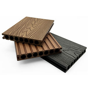 Tarima de WPC Impermeable y Antideslizante con Relieve 3D de Grano de Madera de Teca, Sistema de Clic Cuadrado, Suelo Compuesto de Madera y Plástico para Exteriores, para Europa - Product Image 2