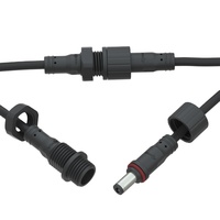Connecteur M12 4A 20AWG à montage sur panneau, étanche IP65, câble d'extension DC mâle-femelle pour équipement électrique extérieur