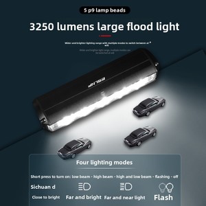 Luz Delantera para Bicicleta de Montaña LED Ultrabrillante de 3250 Lúmenes, Alimentada por Batería, Resistente al Agua IPX4, 4 Modos, para Ciclismo Nocturno y Uso Todoterreno, Aleación de Aluminio - Product Image 2