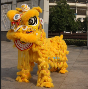 ชุดการแสดงเชิดสิงโตสำหรับผู้ใหญ่ ทำจากผ้าไหม/ผ้าฝ้าย สำหรับการแสดงบนเวที ฉลองตรุษจีน และงานปาร์ตี้ - Product Image 4