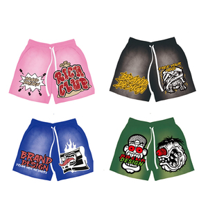 Pantalones cortos de gimnasio para <span class=keywords><strong>hombre</strong></span> de gran tamaño con estampado personalizado, <span class=keywords><strong>Bermudas</strong></span> de algodón de 360gsm, pantalones cortos de trabajo informales de talla grande de algodón tejido - Product Image 2