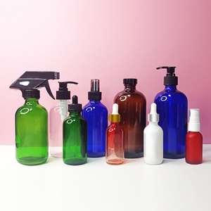 1oz 2oz 4oz 30ml 60ml 120ml Hair Oil Transparent Blue Amber Green Serum Essential Oil Glass Dropper <b>Bottle</b> 15ml 30ml 60ml 120ml - Product Image 1