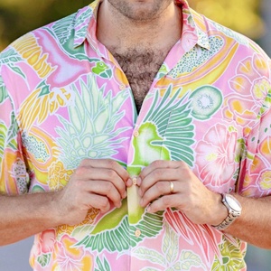 Chemises hawaïennes pour hommes, nouvelle conception 2023, imprimées numériquement sur mesure, taille plus, unisexe, en spandex/polyester, boutons, plage, vacances - Product Image 6