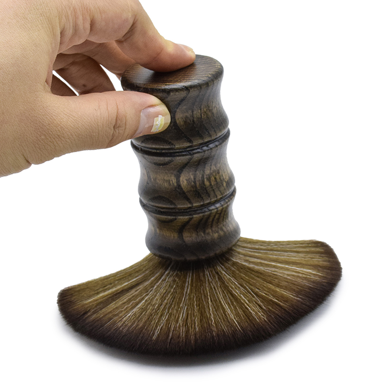 1PCS Soft Cleaning Neck Brush Face Duster Dispenser Brushes Hair Brush Hairdresser Salon Plastic Handle Cosmetic Tools NEW