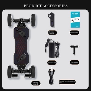 Skateboard tout-terrain à quatre roues motrices Jking, télécommande, batterie au lithium métallique, 55 km/h pour adultes, skateboard pour adultes - Product Image 3