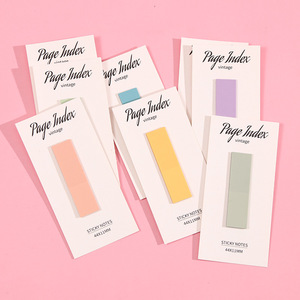 สติกเกอร์ดัชนีสัตว์เลี้ยงสี Morandi เครื่องเขียนนักเรียนแผ่นบันทึกย่อ50แผ่นใบโปรโมชั่น - Product Image 2