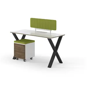 आधुनिक डिजाइन स्टाफ कार्यालय फर्नीचर 1 2 3 व्यक्ति कार्यालय कार्य केंद्र डेस्क 4 लोगों के लिए
