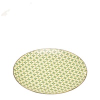 Service de table en porcelaine fine à motif géométrique vert de luxe, style européen, vaisselle en céramique pour la maison et cadeau de mariage