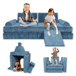 Montessori <span class=keywords><strong>Sofa</strong></span> & <span class=keywords><strong>Sofa</strong></span> anak-anak, mainan anak busa memori lembut <span class=keywords><strong>Sofa</strong></span> konversi dapat dilipat untuk Kamar Tidur & Ruang bermain - Product Image 1