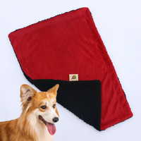 Couverture pour animaux de compagnie personnalisée en polaire Sherpa douce, imprimée, chaude, pour l'hiver, en peluche, lavable, pour chiots, en gros