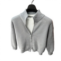 Blouson Bomber Unisexe en Polyester Respirant Grande Taille Style Européen, Couleur Unie, Fermeture Éclair, Tricoté, Idéal Été – Meilleure Vente Transfrontalière