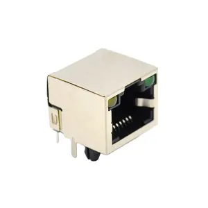 1端口RJ 45模块化连接器印刷电路板安装插孔母插座